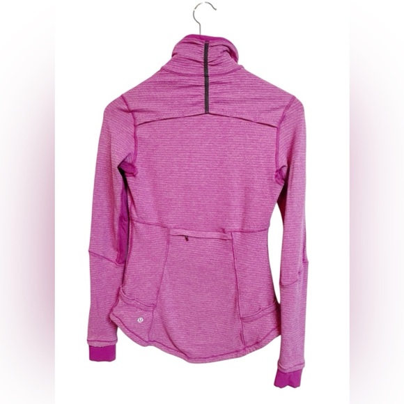 Lululemon Base Runner 1/2 Zip Raspberry Pique Pink Rulu Long Sleeve Size 6 - Picture 12 of 15